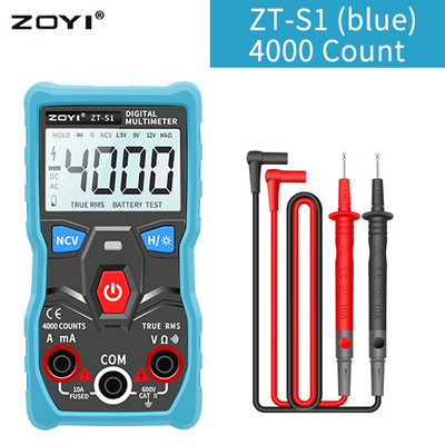 Multimetrul digital ZOYI S1/2/3 tester autoranging True rms automotriz Mmultimetro cu NCV LCD iluminare din spate Lanterna ca RM403B