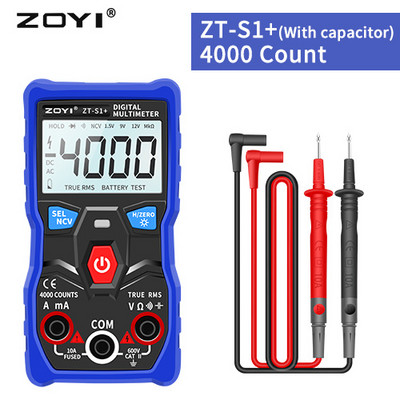 Multimetrul digital ZOYI S1/2/3 tester autoranging True rms automotriz Mmultimetro cu NCV LCD iluminare din spate Lanterna ca RM403B