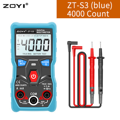 Multimetrul digital ZOYI S1/2/3 tester autoranging True rms automotriz Mmultimetro cu NCV LCD iluminare din spate Lanterna ca RM403B