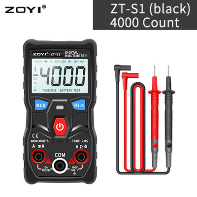 Multimetrul digital ZOYI S1/2/3 tester autoranging True rms automotriz Mmultimetro cu NCV LCD iluminare din spate Lanterna ca RM403B