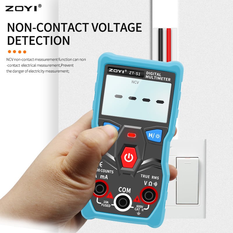 Multimetrul digital ZOYI S1/2/3 tester autoranging True rms automotriz Mmultimetro cu NCV LCD iluminare din spate Lanterna ca RM403B