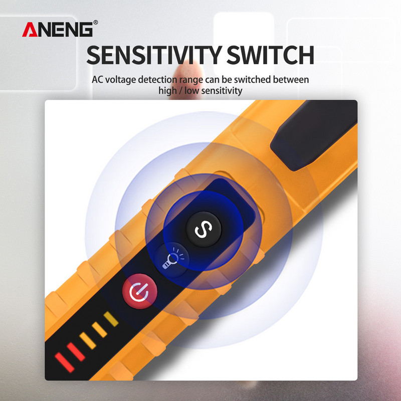 VD802 mittekontaktne pinge detektor, kaasaskantav vahelduvvoolu tester NCV tundlikkuse pliiatsi stiilis elektriindikaator LED pinge detektor