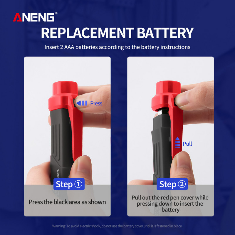 VD802 mittekontaktne pinge detektor, kaasaskantav vahelduvvoolu tester NCV tundlikkuse pliiatsi stiilis elektriindikaator LED pinge detektor