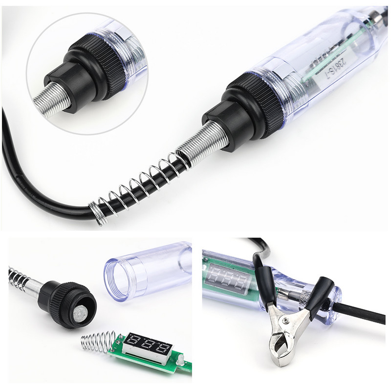 6V 12V 24V automašīnu kravas automašīnu sprieguma ķēdes testeris digitālais displejs garš zondes pildspalva spuldze Automašīnu diagnostikas rīki Auto remonts