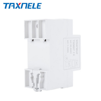 DIN Rail Led Ψηφιακό βολτόμετρο Αμπερόμετρο AC50-500V 220V 380V 1-63A 1-100A Πίνακας τάσης Μετρητής ρεύματος Volt Amp Tester