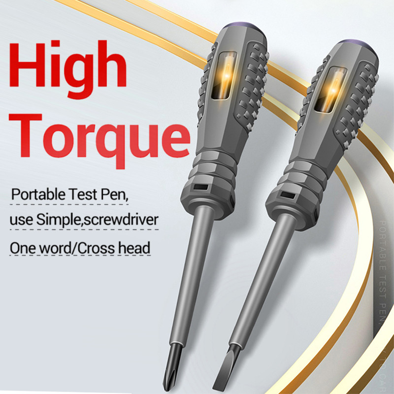 Elektriskā sprieguma testera pildspalva skrūvgriezis AC bezkontakta testa zīmulis voltmetrs jaudas detektors elektriskā skrūvgrieža indikators