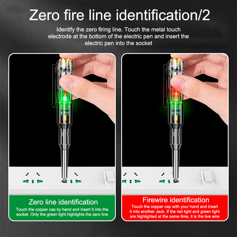 Tester inteligent de tensiune stilou AC Tester de inducție fără contact Creion Voltmetru Detector de putere Indicator șurubelniță electrică