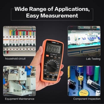 RuoShui 81D Мини цифров мултицет 3999 броя True RMS Температурен капацитет Честотен диоден тестер Auto Range Multimetro