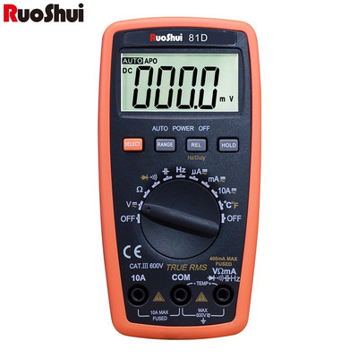 RuoShui 81D Mini digitālais multimetrs 3999 Skaita patieso RMS Temperatūras Kapacitātes Frekvences Diodes Testeris Automātiskā diapazona Multimetra