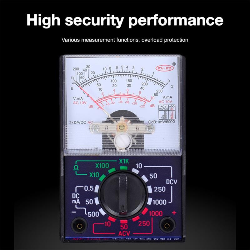 MF-110A multiméter hordozható elektromos analóg multiteszter feszültségmérő ampermérő AC / DC feszültségáram OHM multiméter teszter Dropshi