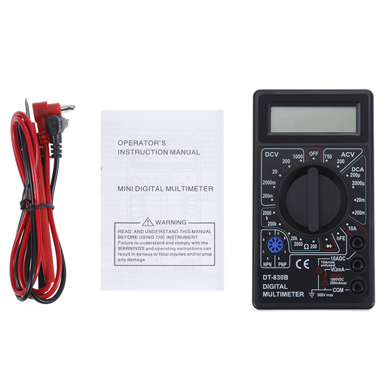 Ψηφιακό πολύμετρο AC/DC LCD 750/1000V Voltmeter Αμπερόμετρο Ohm Tester Υψηλής ασφάλειας Μετρητής χειρός Ψηφιακό πολύμετρο για μετρητές