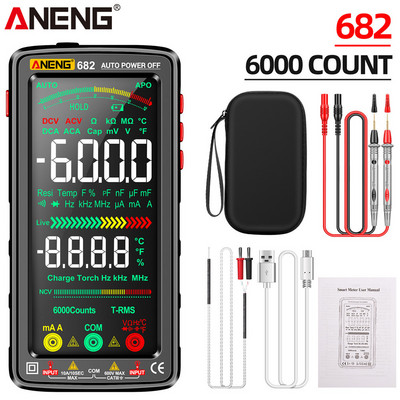 Multimetru invers ANENG 682 Smart VA Ampermetru AC/DC Tester de tensiune Tester electric reîncărcabil pentru diode Ohm Instrumente pentru electrician