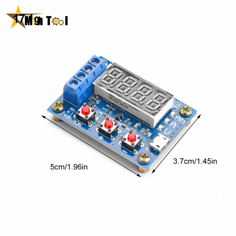 Micro USB ZB2L3 18650 ličio jonų ličio baterijos talpos testeris + atsparumo švino ir rūgšties akumuliatoriaus talpos matuoklio iškrovos testeris