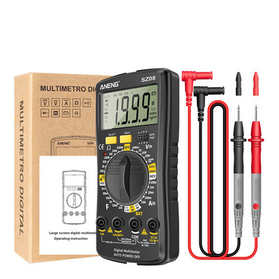 ANENG SZ08 Digitális Multiméter Professzionális Multiméter Automatikus Voltmérő AC DC 220VR Ellenállási kézi teszterek Multimetriás multiméterek