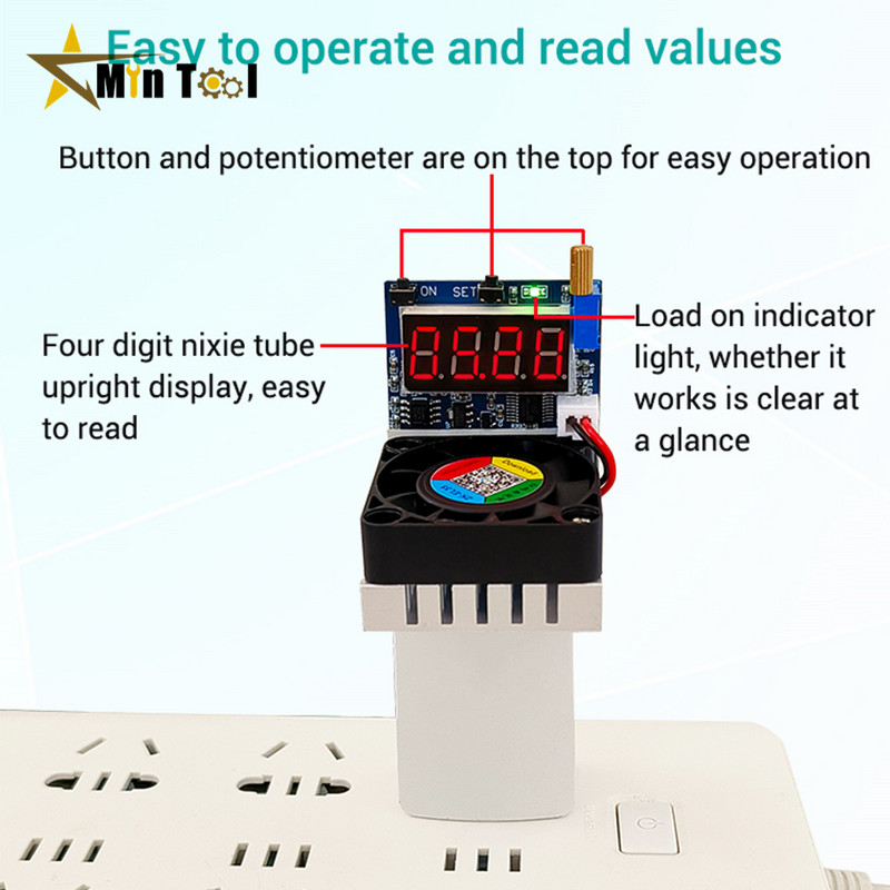 ZK-EL35 35W DC3,5-28V USB elektrooniline koormustakisti tühjenemise aku tester LED-ekraaniga ventilaator Reguleeritav voolu pingemõõtur