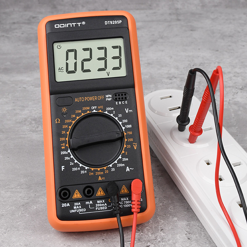 Professzionális digitális multiméter hFE dióda zümmögő AC DC feszültség Áram kondenzátor teszter Elektromos szerszámok 1000V 20A DMM mérő