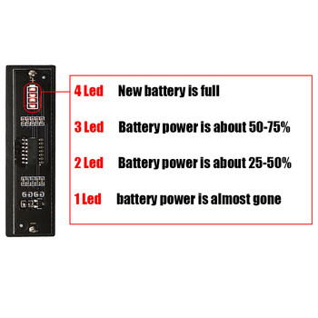AA Индикатор за капацитет на батерията Тестер за ниво на литиева батерия Измервател на напрежение Волт Монитор Детектор Кутия за съхранение Калъф
