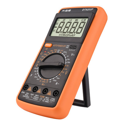 DT9205P jauns digitālais multimetrs LCD augstas precizitātes maiņstrāvas līdzstrāvas 20A ampērmetrs 1000V voltmetra pretestības kapacitātes testeris 2000 skaiti