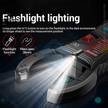 CM80 CM81 Цифров мултицет 4000 6000 броя клещи Мултиметър Амперметър Автоматичен обхват Универсален измервателен уред Безконтактни клещи