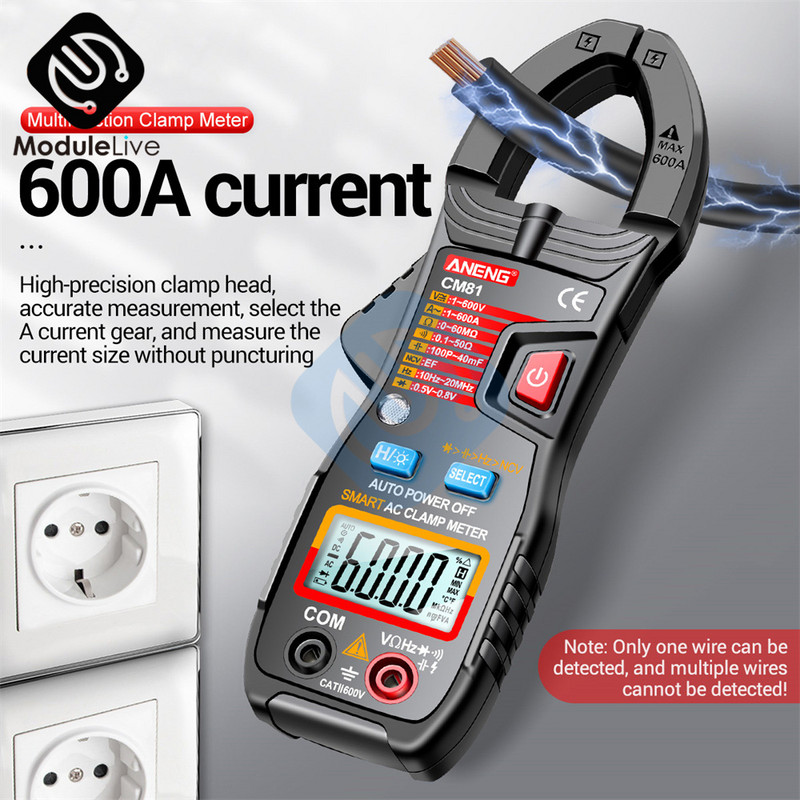 CM80 CM81 Multimetru digital 4000 6000 de numărări Multimetru cu clemă Ampermetru Interval automat Contor universal Contor cu clemă fără contact