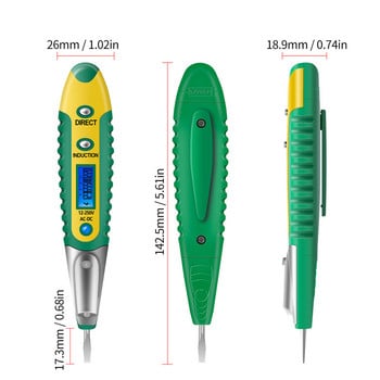 Цифров тестов молив Тестер Електрически LCD дисплей Отвертка Детектор на напрежение Тестова писалка AC/DC 12-250V Инструменти за електротехник