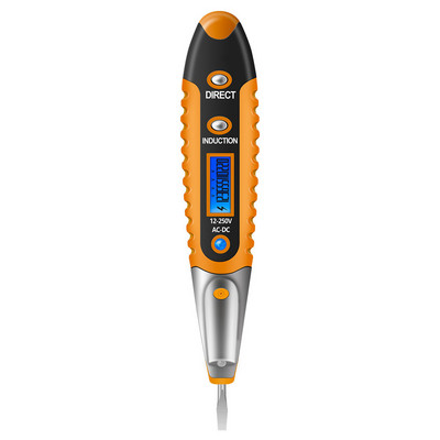 Digitális tesztceruza teszter Elektromos LCD kijelző Csavarhúzó Feszültségérzékelő Teszttoll AC/DC 12-250V Villanyszerelő szerszámok