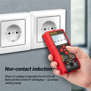 Интелигентен тестер Цифров мултицет Фенерче M118A с NCV Data Hold Mini Auto Mmultimetro True Rms Tranistor Meter