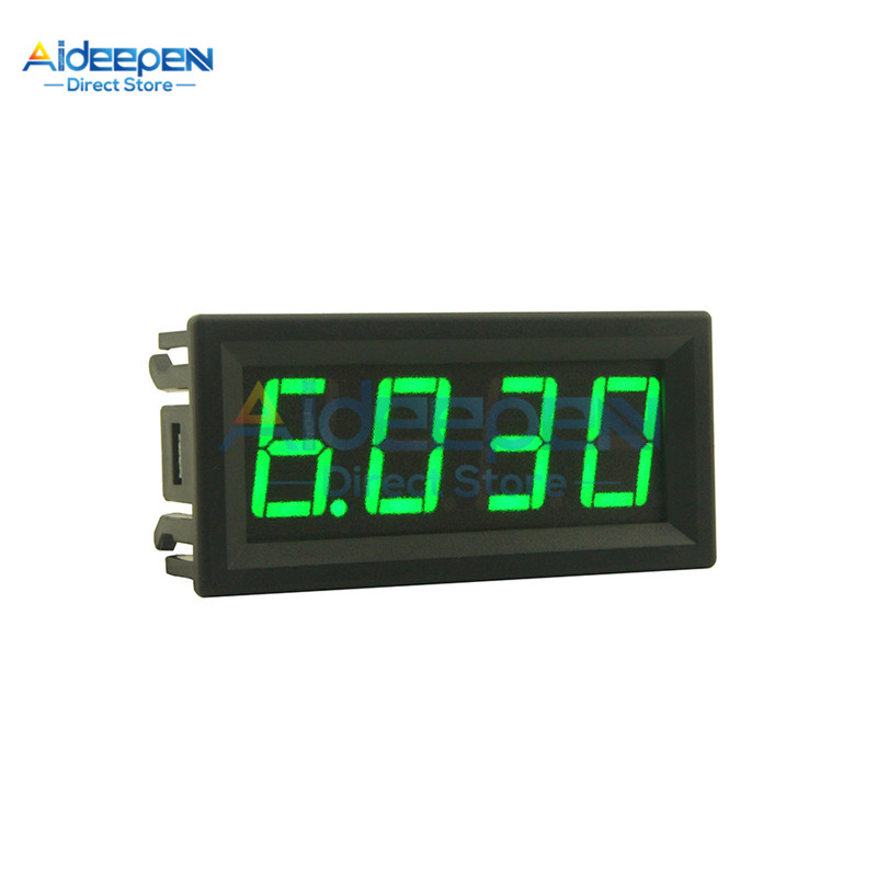 0,56 colio 0,56 colio DC 0,000 V–100,0 V 4 skaitmenų LED ekranas Voltmetras Mini skaitmeninis įtampos matuoklis Voltmetras Raudona / Žalia / Mėlyna DC 4-30 V