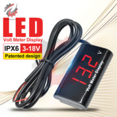 0,56 hüvelykes DC 8V-18V LED digitális vízálló feszültségmérő feszültségmérő érzékelő feszültségmérő motorkerékpárokhoz Gépkocsi akkumulátor