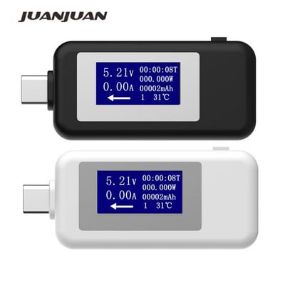 USB tip C Tester USB LCD Digital Tensiune Contor de curent Voltmetru Amperi Volt Ampermetru Detector Power Bank Indicator încărcător 22% REDUCERE