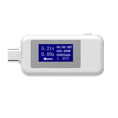 USB tipa C USB testeris LCD digitālais sprieguma strāvas mērītājs voltmetrs, ampērs, ampērmetrs, detektors barošanas bloka lādētāja indikators 22% OFF