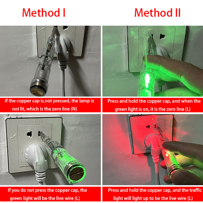 1/2/3 vnt. išmanusis įtampos tikrinimo rašiklis su LDE indukcinio maitinimo detektoriaus rašikliu elektrinis atsuktuvo indikatoriaus grandinės testeris