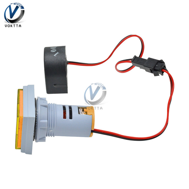 AC 60 ~ 500 V 3 in 1 Skaitmeninis srovės voltmetras Ampermetras Hercų dažnio matuoklis Srovės įtampos indikatorius testeris Amp signalo lemputė 22 mm