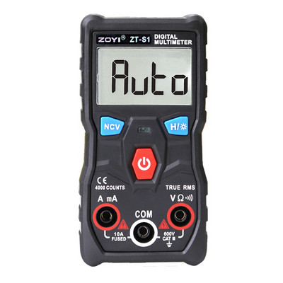 ZOYI ZT-S1 automātiskais digitālais multimetrs True-RMS Intelligent NCV 4000 uzskaita maiņstrāvas/līdzstrāvas sprieguma strāvu omi pārbaudes rīki Lukturis