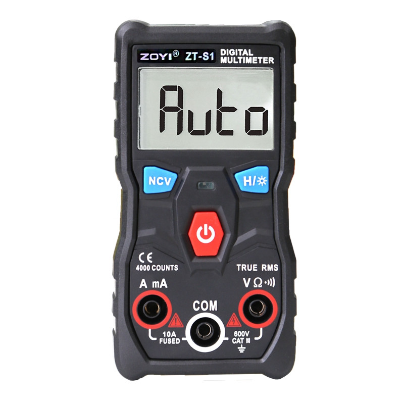ZOYI ZT-S1 automātiskais digitālais multimetrs True-RMS Intelligent NCV 4000 uzskaita maiņstrāvas/līdzstrāvas sprieguma strāvu omi pārbaudes rīki Lukturis