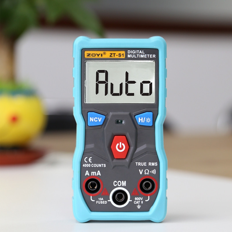 ZOYI ZT-S1 automātiskais digitālais multimetrs True-RMS Intelligent NCV 4000 uzskaita maiņstrāvas/līdzstrāvas sprieguma strāvu omi pārbaudes rīki Lukturis
