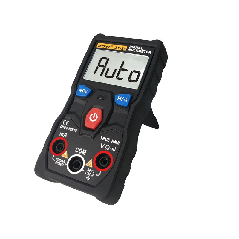 ZOYI ZT-S1 automātiskais digitālais multimetrs True-RMS Intelligent NCV 4000 uzskaita maiņstrāvas/līdzstrāvas sprieguma strāvu omi pārbaudes rīki Lukturis