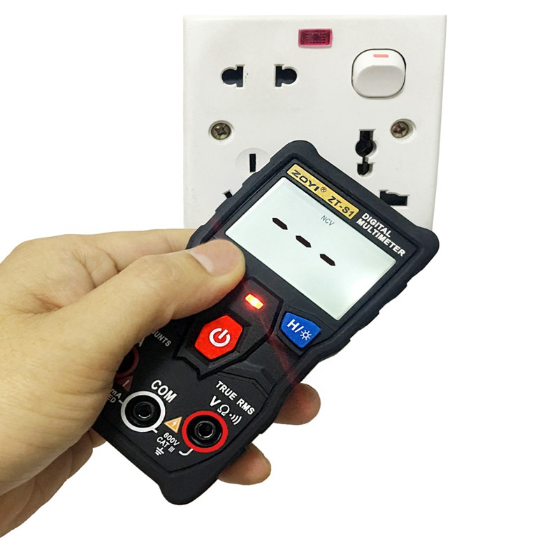 ZOYI ZT-S1 automātiskais digitālais multimetrs True-RMS Intelligent NCV 4000 uzskaita maiņstrāvas/līdzstrāvas sprieguma strāvu omi pārbaudes rīki Lukturis