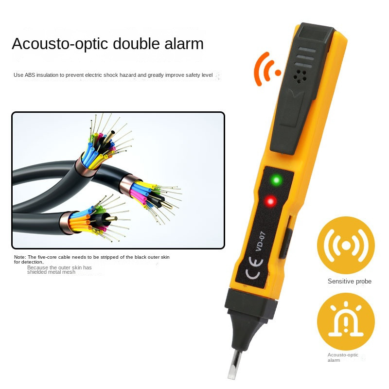 Digitális feszültségérzékelők 70-250 VAC áramáramú elektromos tesztceruza AC/DC érintésmentes tolltesztelő feszültségmérő elem tesztceruza