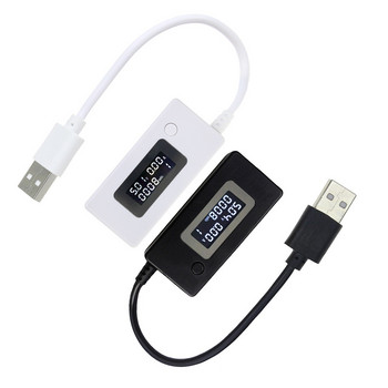 KCX-017 Амперметър Цифров LCD дисплей Мини USB монитор за напрежение и капацитет на тока Тестер за измерване Мобилен тестер за мощност