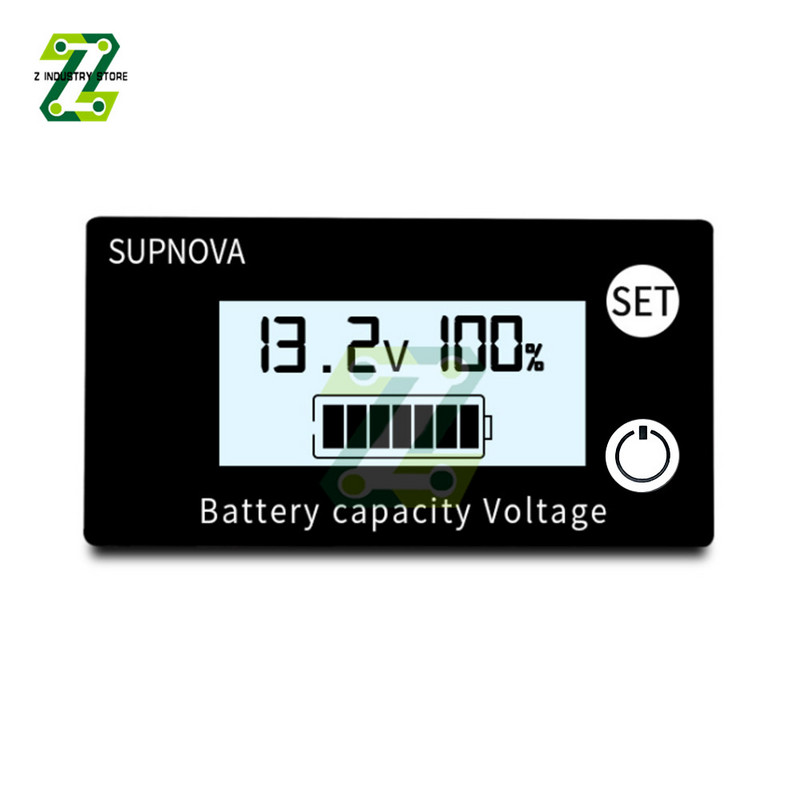 DC 8-100V Indicator de capacitate a bateriei Litiu LiFePO4 Voltmetru autoturism Indicator de tensiune 12V 24V 48V 72V