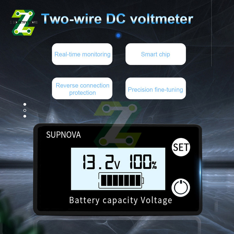 DC 8-100V Indicator de capacitate a bateriei Litiu LiFePO4 Voltmetru autoturism Indicator de tensiune 12V 24V 48V 72V