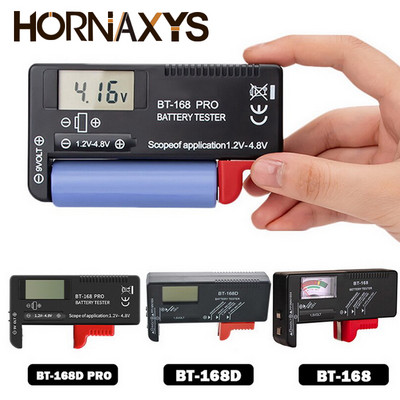 BT-168 AA/AAA/C/D/9V/1,5V elemek Univerzális gombelem elem színkódolt mérő, feszültségmérő ellenőrző BT168 teljesítmény