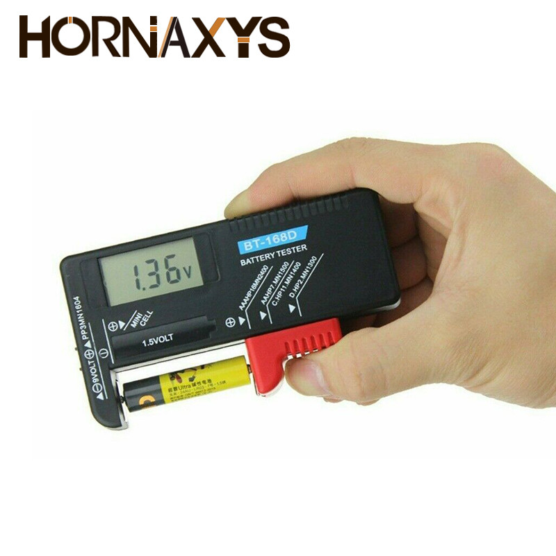 BT-168 AA/AAA/C/D/9V/1,5V elemek Univerzális gombelem elem színkódolt mérő, feszültségmérő ellenőrző BT168 teljesítmény