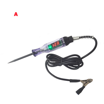 6V 12V 24V DC Tester de circuit de tensiune pentru autoturisme Afișaj digital cu sondă lungă Bec pentru pix Instrumente de diagnosticare pentru automobile Reparații auto