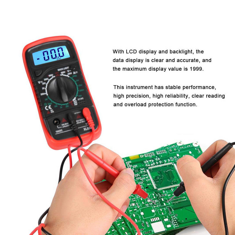 Ψηφιακό πολύμετρο LCD A830L AC DC Δίοδος Τάσης Συχνότητας Πολυελεγκτής Ρεύματος Φωτεινή οθόνη με λειτουργία βομβητή