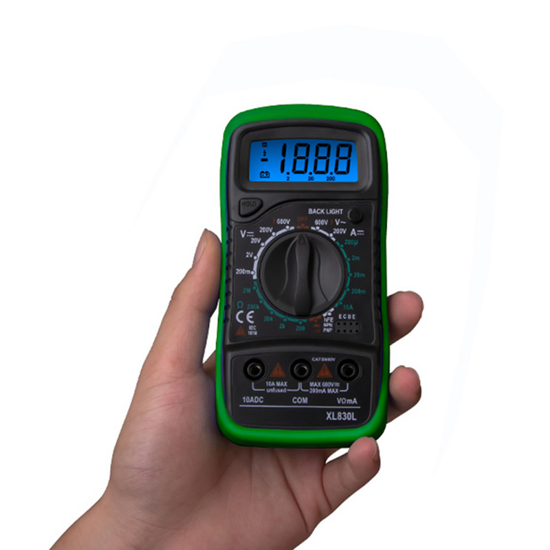 Ψηφιακό πολύμετρο LCD A830L AC DC Δίοδος Τάσης Συχνότητας Πολυελεγκτής Ρεύματος Φωτεινή οθόνη με λειτουργία βομβητή