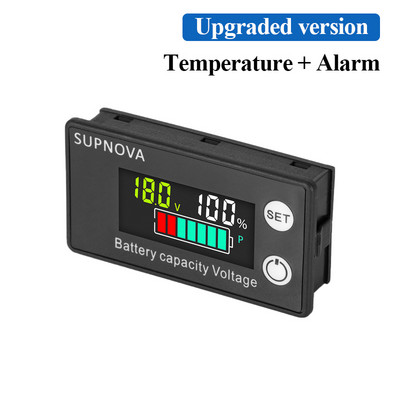 Indicator de capacitate a bateriei DC8-80V Contor de electricitate digital LCD Tester de tensiune cu plumb-acid LiFe PO4 pentru motocicletă