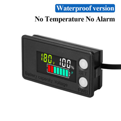 Indicator de capacitate a bateriei DC8-80V Contor de electricitate digital LCD Tester de tensiune cu plumb-acid LiFe PO4 pentru motocicletă