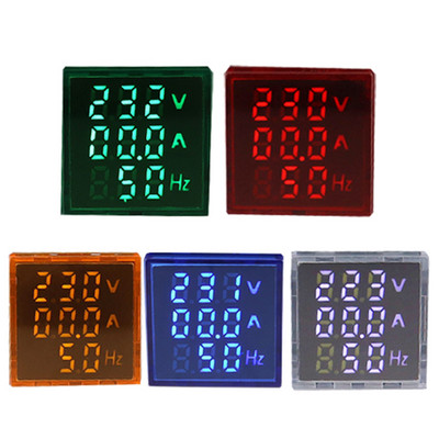 AC 60-500V 1-100A LED Digitalni voltmetar Ampermetar Hertz HZ Signalna svjetla 220V Napon Mjerač struje Volt Amp Tester Detektor